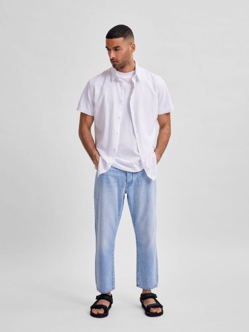 SLIM FIT VÁSZONTARTALMÚ ING