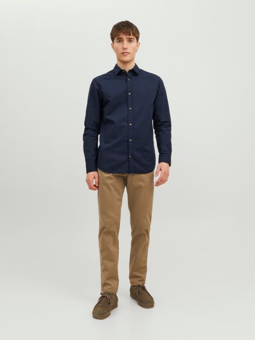 SLIM FIT VÁSZONTARTALMÚ ING