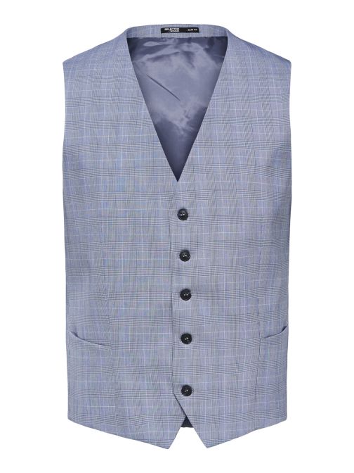 SLIM FIT KOCKÁS MELLÉNY