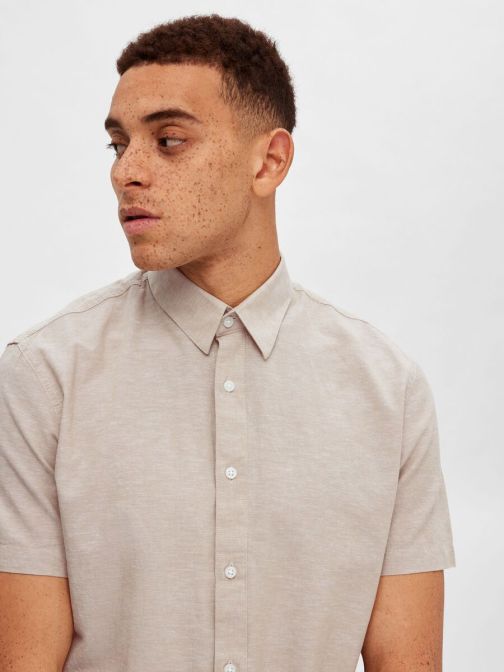 SLIM FIT VÁSZONTARTALMÚ ING