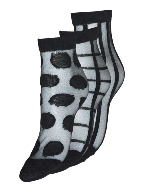 ÁTTETSZŐ MINTÁS ZOKNI - 3 DB