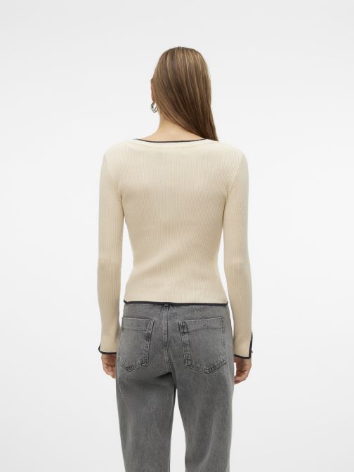 BORDÁZOTT HOSSZÚ UJJÚ PULÓVER 