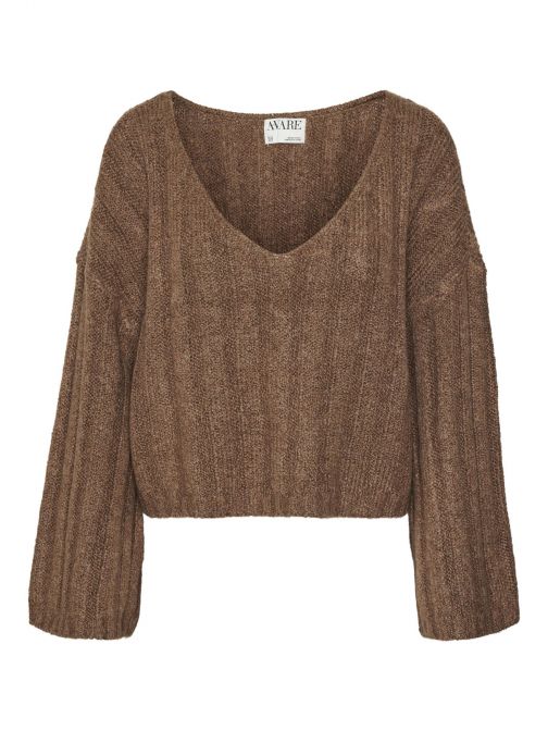 V-NYAKÚ RÖVID KÖTÖTT PULÓVER 