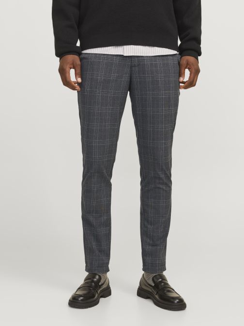 SLIM FIT KOCKÁS CHINO NADRÁG 