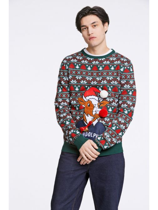 KARÁCSONYI MINTÁS KÖTÖTT PULÓVER 