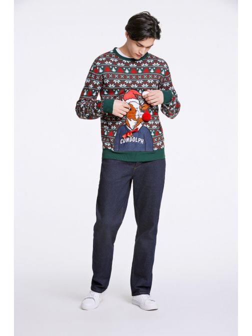 KARÁCSONYI MINTÁS KÖTÖTT PULÓVER 