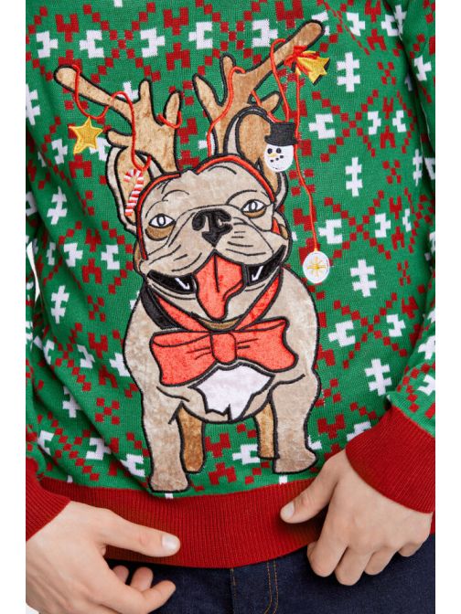 KARÁCSONYI MINTÁS KÖTÖTT PULÓVER 