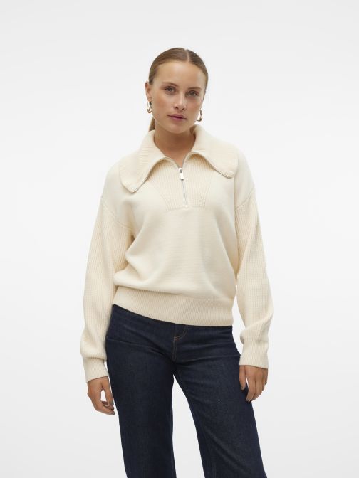 FÉLIG CIPZÁRAS PULÓVER 