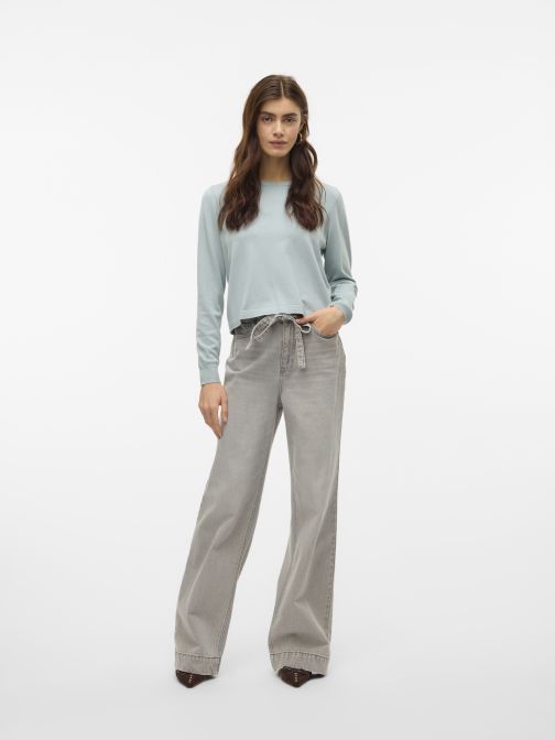 O-NYAKÚ RÖVID KÖTÖTT PULÓVER 