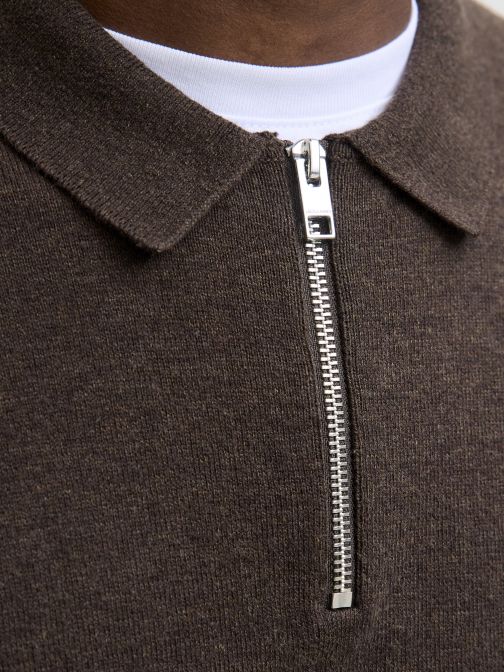 HALF ZIPPED KNITTED POLO