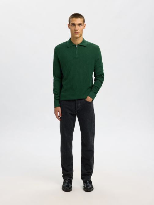 HALF KNITTED PULLOVER