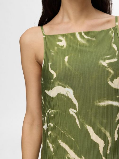 MINTÁS PLISZÍROZOTT MAXI RUHA 