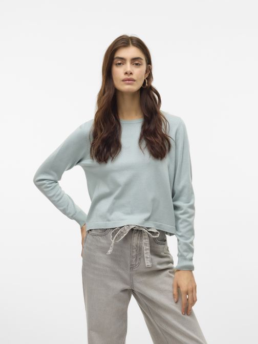 O-NYAKÚ RÖVID KÖTÖTT PULÓVER 